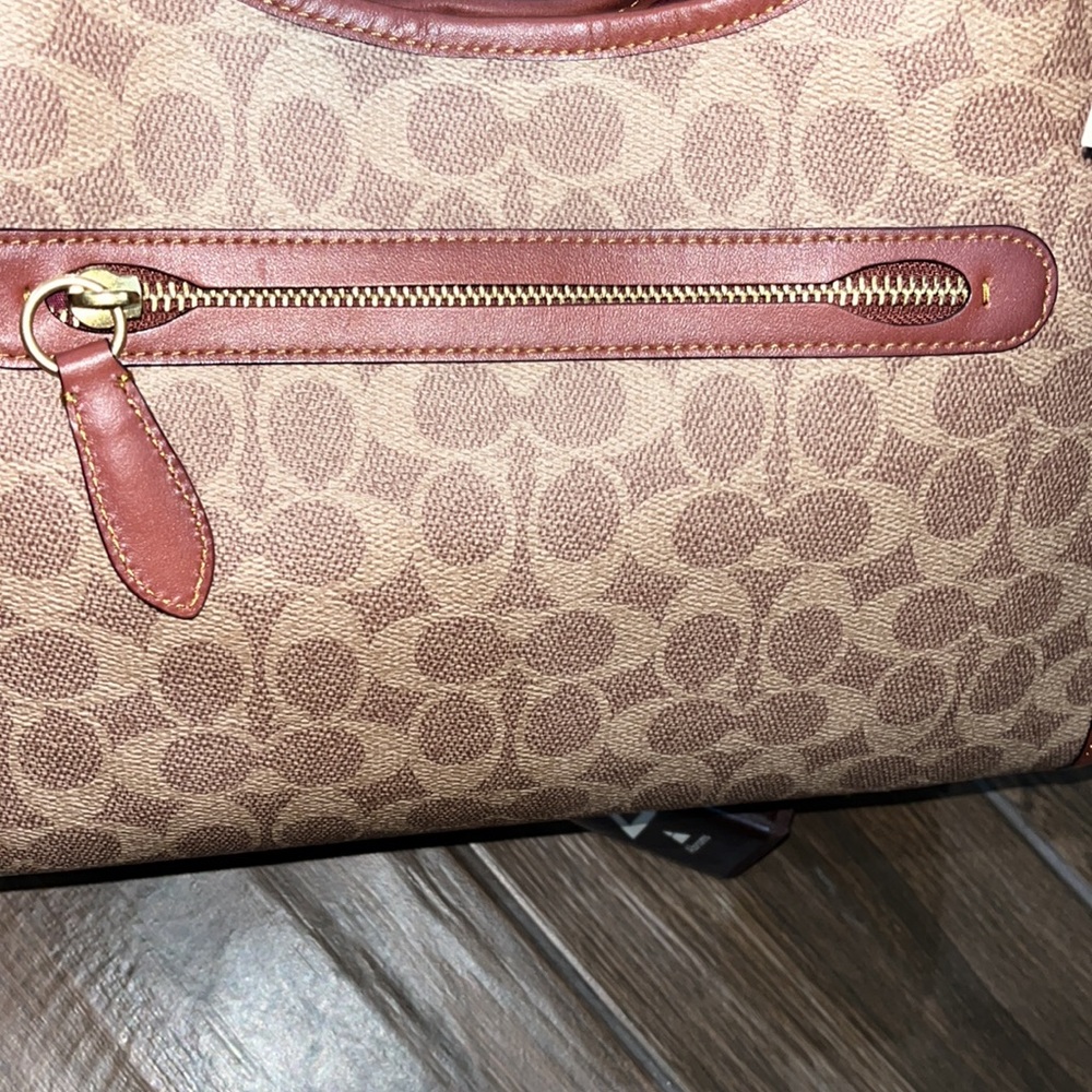 NWT Coach Coated Canvas Signature Logo Lori Shoulder Bag - Picture 4 of 6